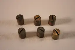 Tall Brass  Knob & Tote Nut - Solid (8532)