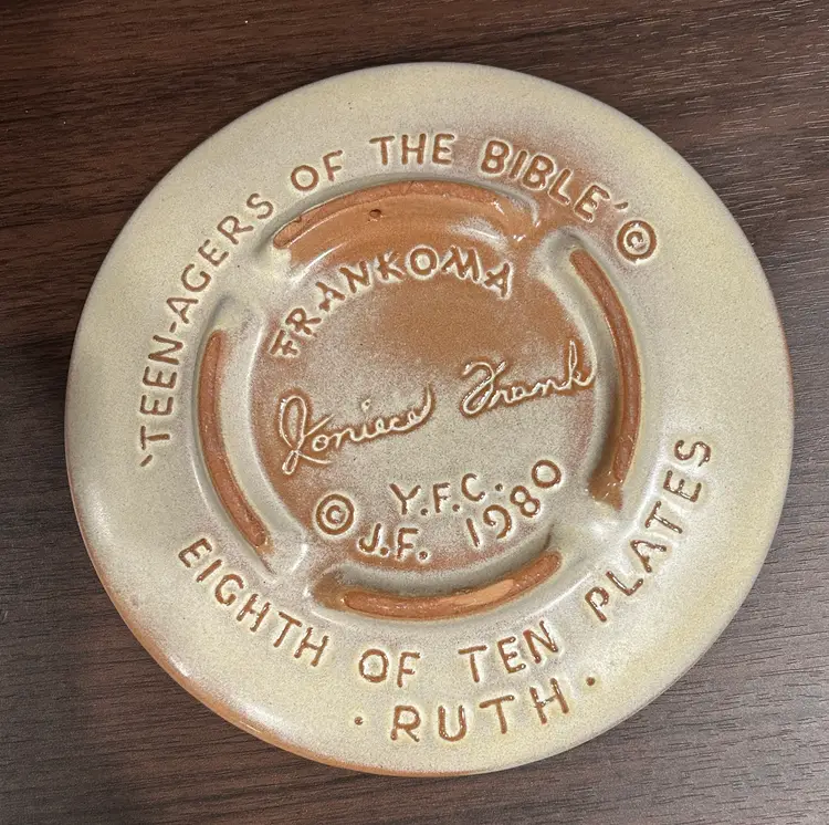 Frankoma Ruth the Devoted 7 inch Plate 1980