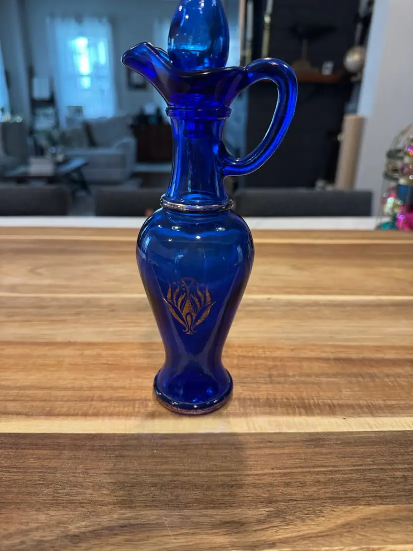 Cobalt Blue Glass Cruet
