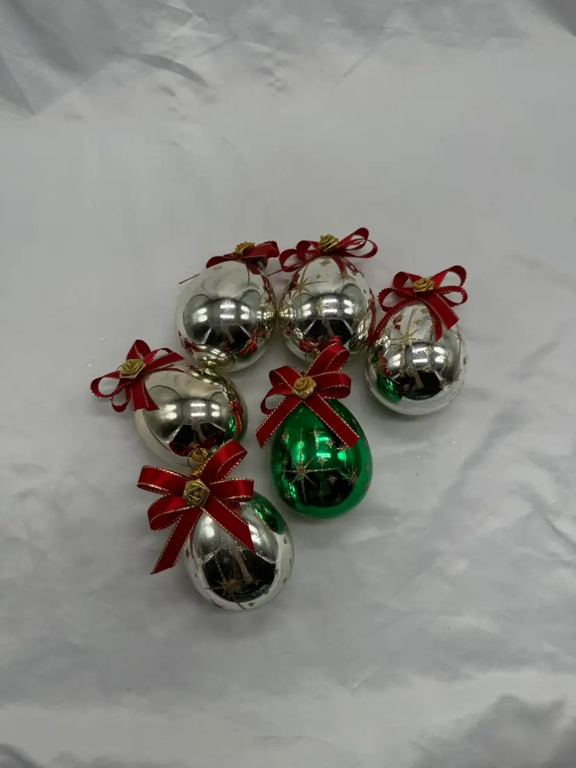 VTG Lot Glass Tear Drop Ornaments