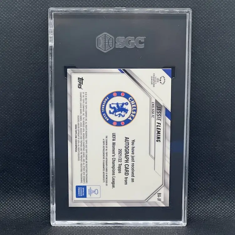 Jessie Fleming 2021/22 Topps Chrome UEFA Women Autograph SGC 9.5/10 Soccer Card