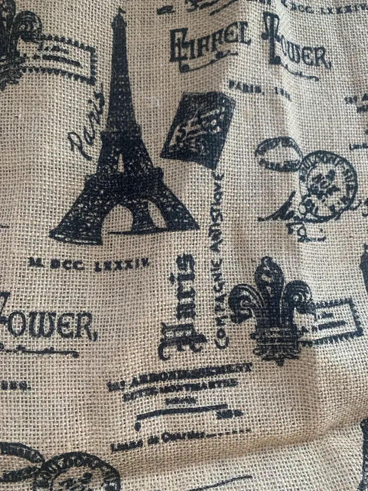 French Parisian Burlap Fabric