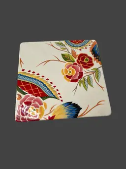 053 Eva Mendes Vida For Espana Rose Print dinner Plate Trivet