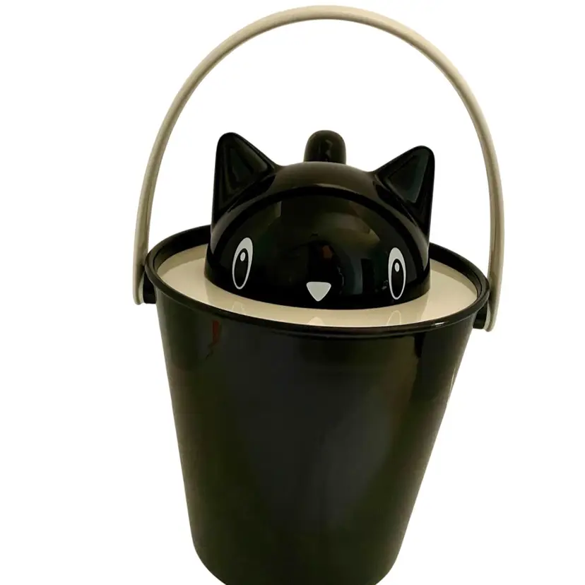 Stefano Giavannoni Italy United Pets Black Cat Storage Container With Lid & Scoop