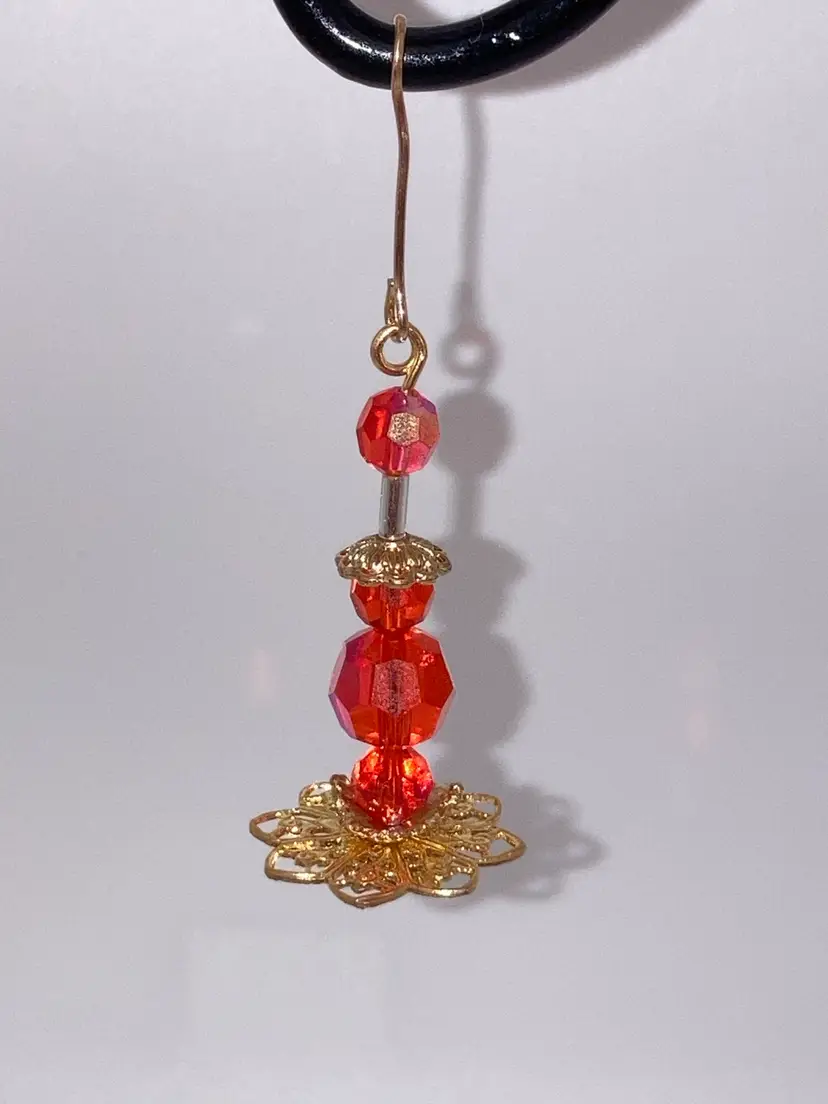 Miniature Ornament Perfume Bottle!  Made By Me! 2 1/2” When Hanging!