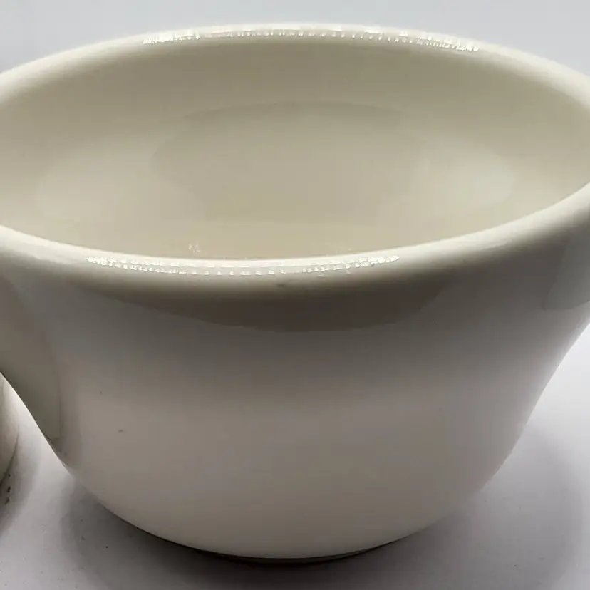 Vintage Homer Laughlin White Ceramic Restaurant ware 4" bowls (2 PIECES)