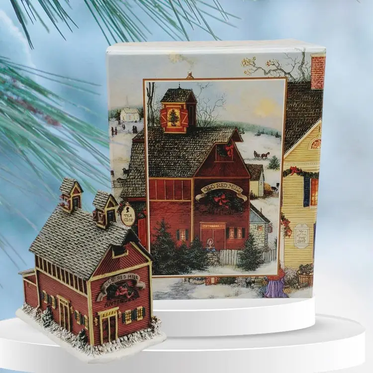 Lang & Wise Town Hall Collectibles Old Red Mill Antiques Adorable Gift 1998 EUC