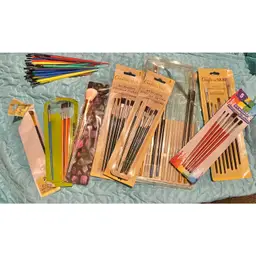 Various Mixed Detail Craft Artist Paint Brushes Variety Lot Sizes