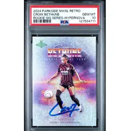 Croix Bethune 2025 Parkside Rookie Signature Series Autograph Hypernova /8 Rookie Of The Year Washington Spirit PSA 10 Pop 1!