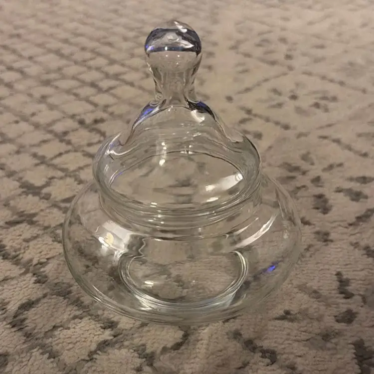 Clear Glass Apothecary Jar with Lid / Terrarium - 5.5” tall