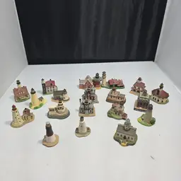 Lenox Lighthouse Thimble Lot 19 Miniatures Coastal Light Houses Porcelain (Y)