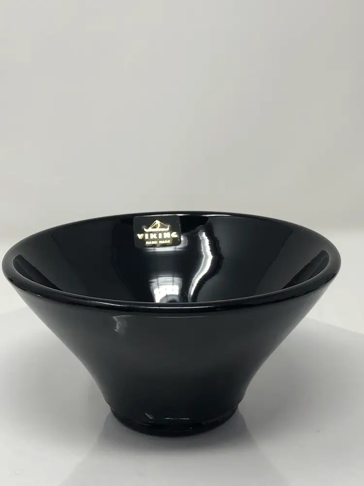 Viking Black Glass Bowl