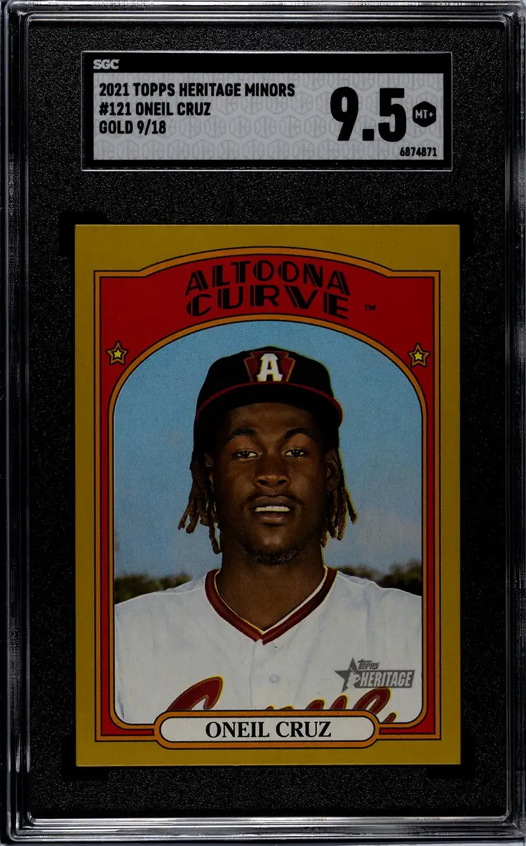 2021 Topps Heritage Minors #121 Oneil Cruz Gold SGC 9.5