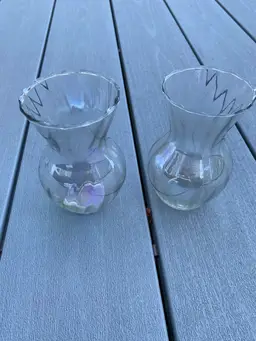 IRRIDESCENT GLASS VASE