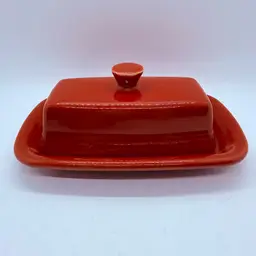 Fiesta Fiestaware Extra Large Covered Butter Dish Scarlet Red