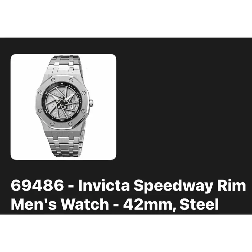 Invicta Speedway Rim Men's Watch - 42mm, Steel