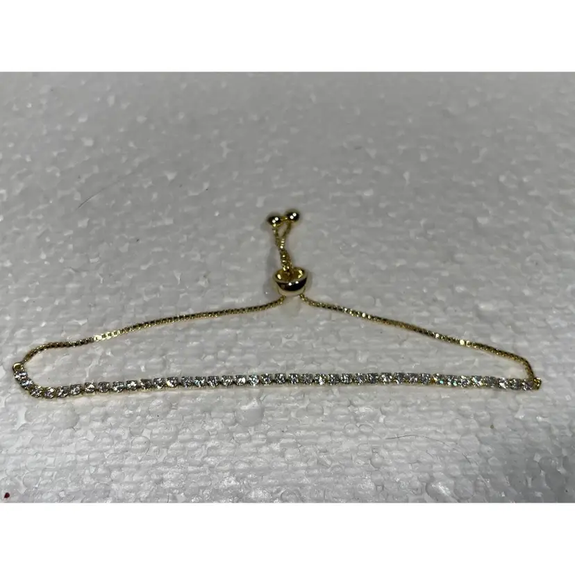 CZ Gold Plated Tennis Bracelet