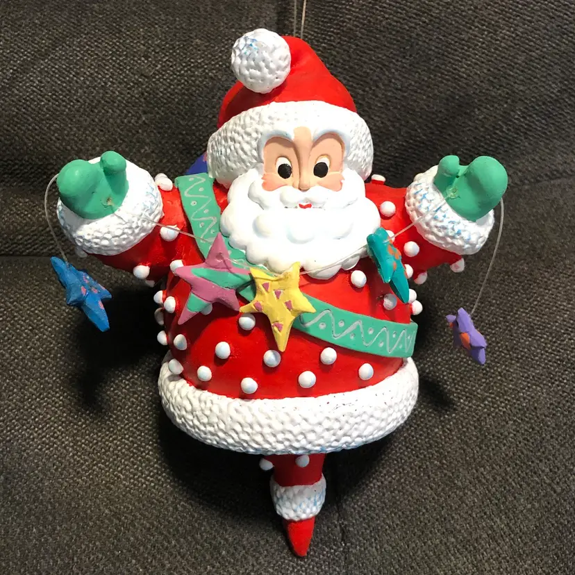 Dept 56 Colorful Santa Cone Christmas Ornament