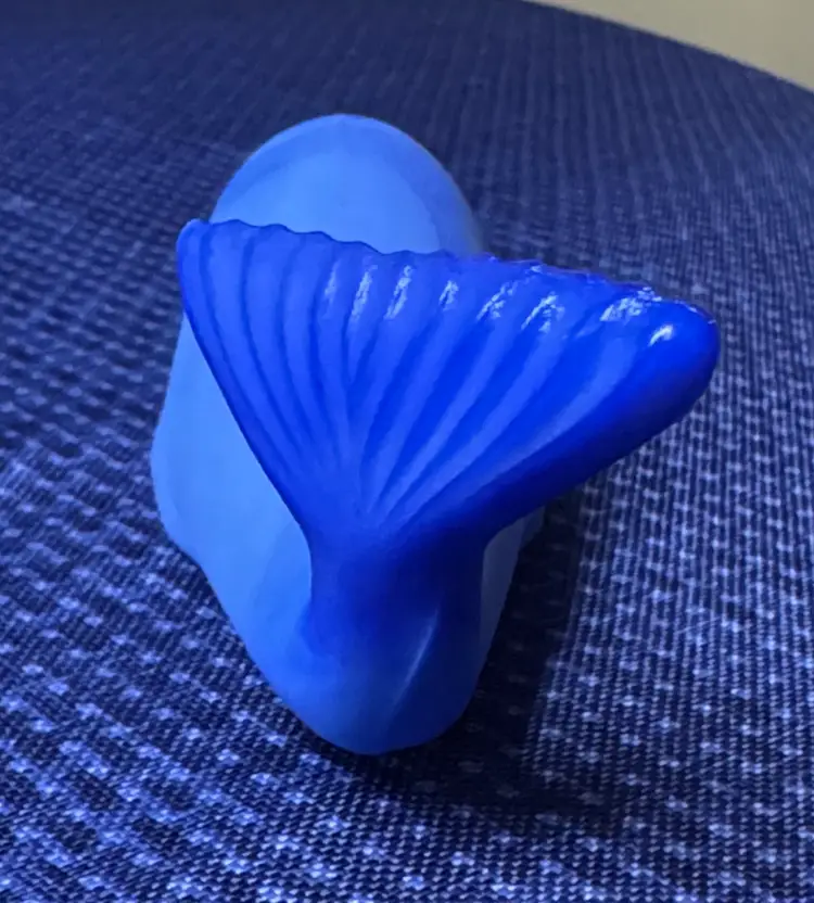 Fenton Whale Periwinkle Blue Satin 5.25” long