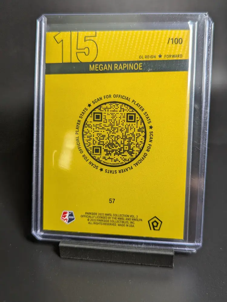 2023 Parkside NWSL Vol 2 Megan Rapinoe Stars of the NWSL Shimmer /100 OL Reign