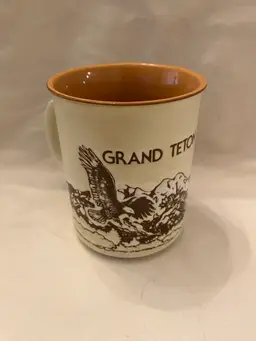 Vintage Grand Teton National Park Ceramic Coffee Mug