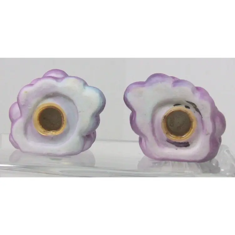 Vintage Grape Clusters Salt & Pepper Shakers Purple Ceramic with Stoppers