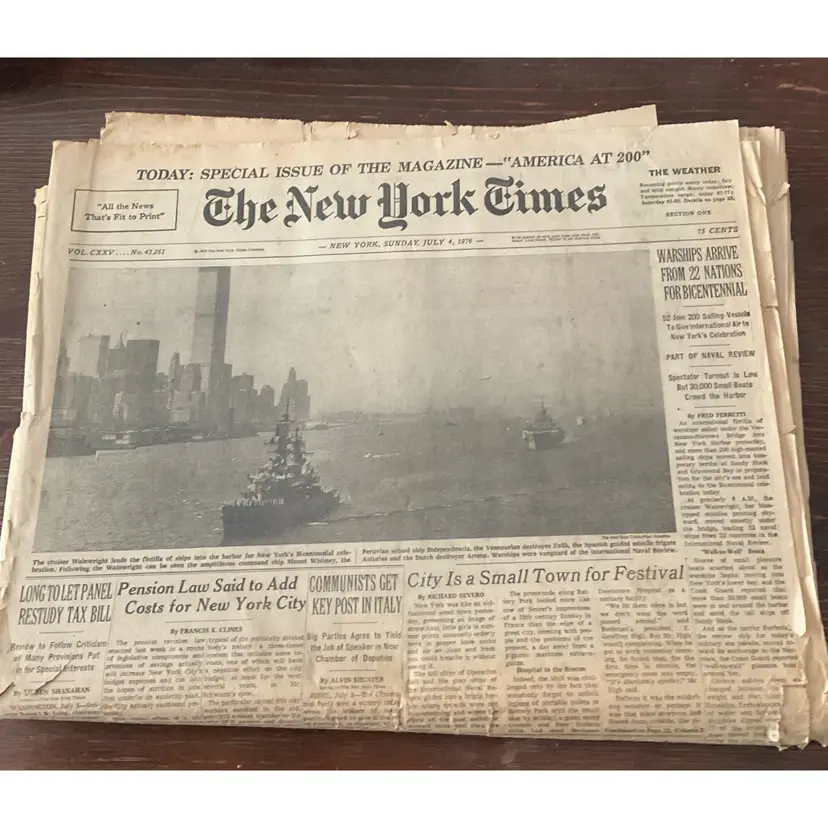 1976 July 4th Bicentennial New York Times