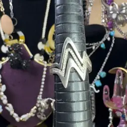 Sterling Silver CZ  Ring Size 8 - tested 2x - silver guarenteed