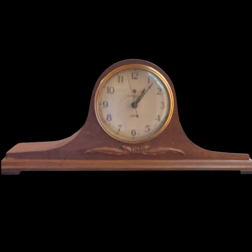 Vintage G.E. Model 3H06 Mantel Clock Second Hand & Hour & Minute Hands Work 17” x 3”