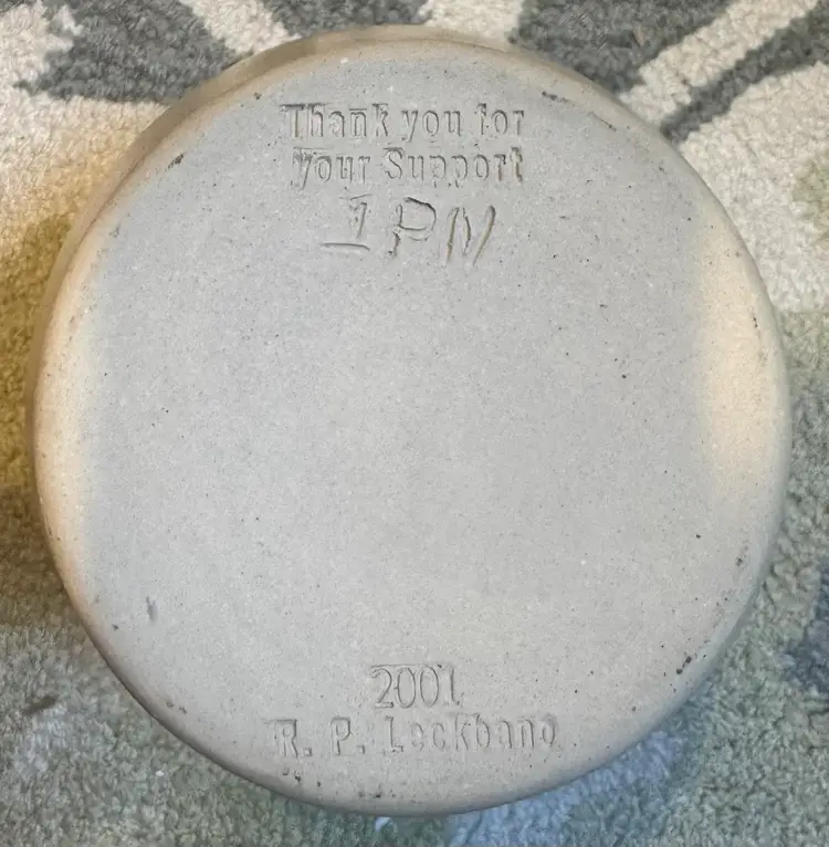 Beautiful Pristine Stoneware Vase Made In Iowa 2001