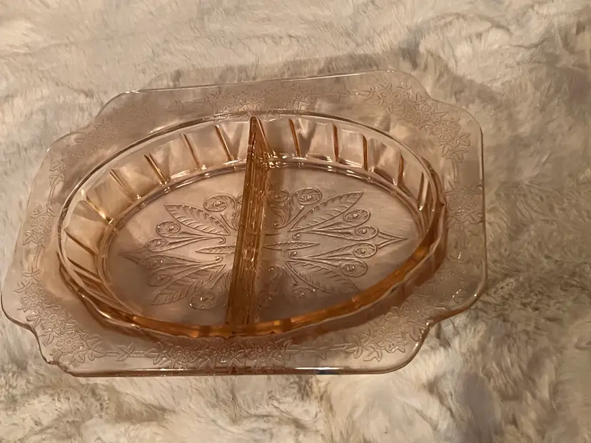 Pink Depression Glass Dish