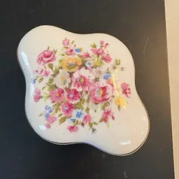 Floral Footed Trinket Box