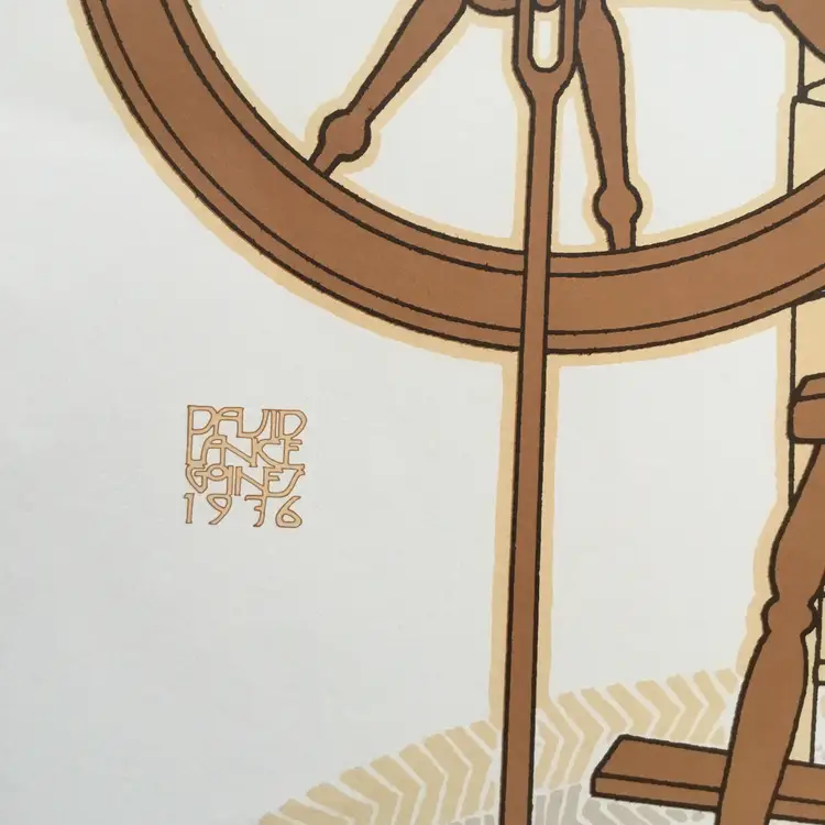 David Lance Goines The Carpet Center Lithograph Print Poster 1976 18 x 24