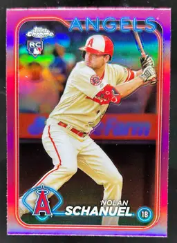 2024 Topps Chrome Nolan Schanuel Pink Refractor #274 RC - 2024 Topps Chrome Nolan Schanuel Pink Refractor #274 RC