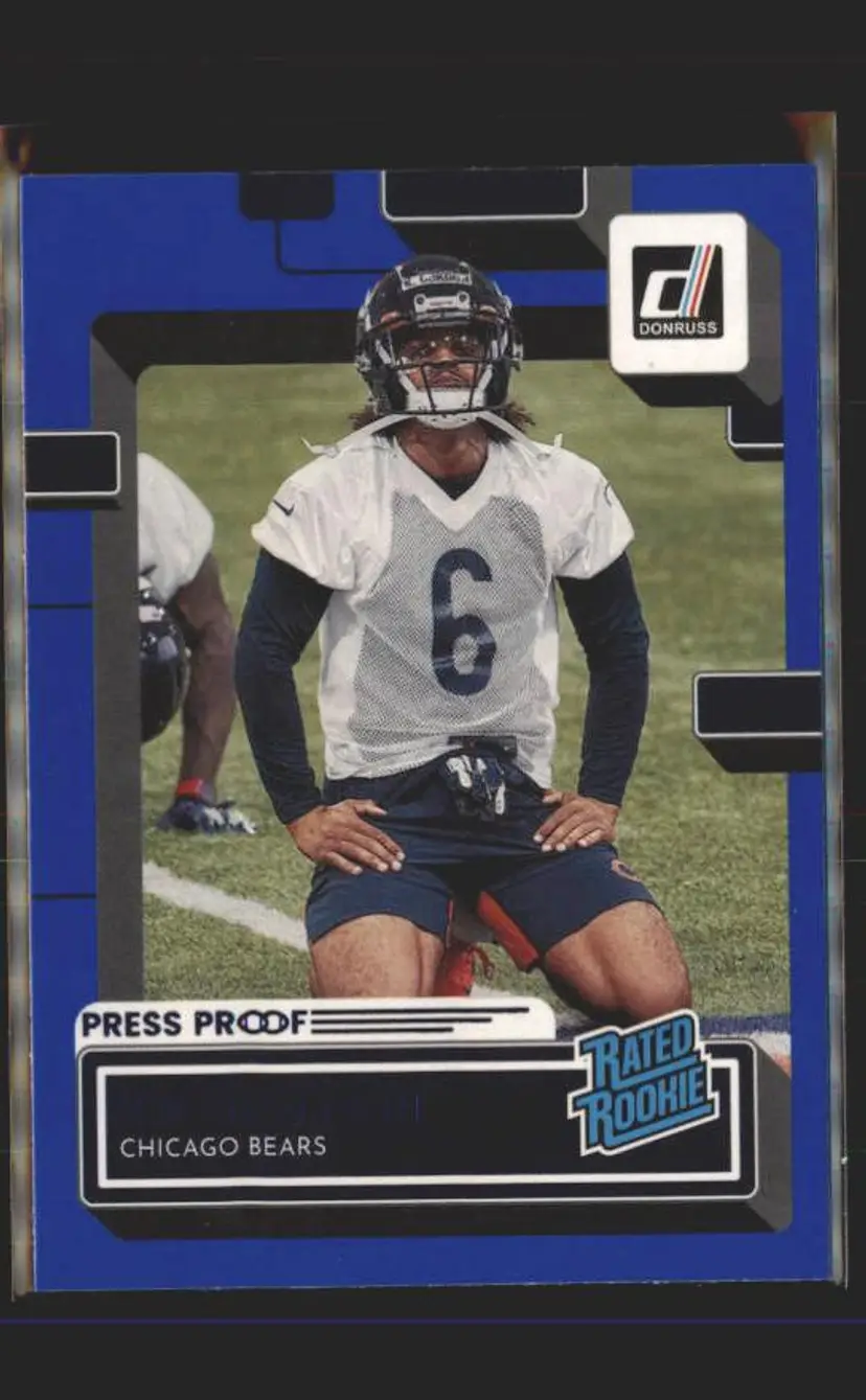 2022 Donruss #367 Kyler Gordon Blue Press Proof - (139) - Chicago Bears