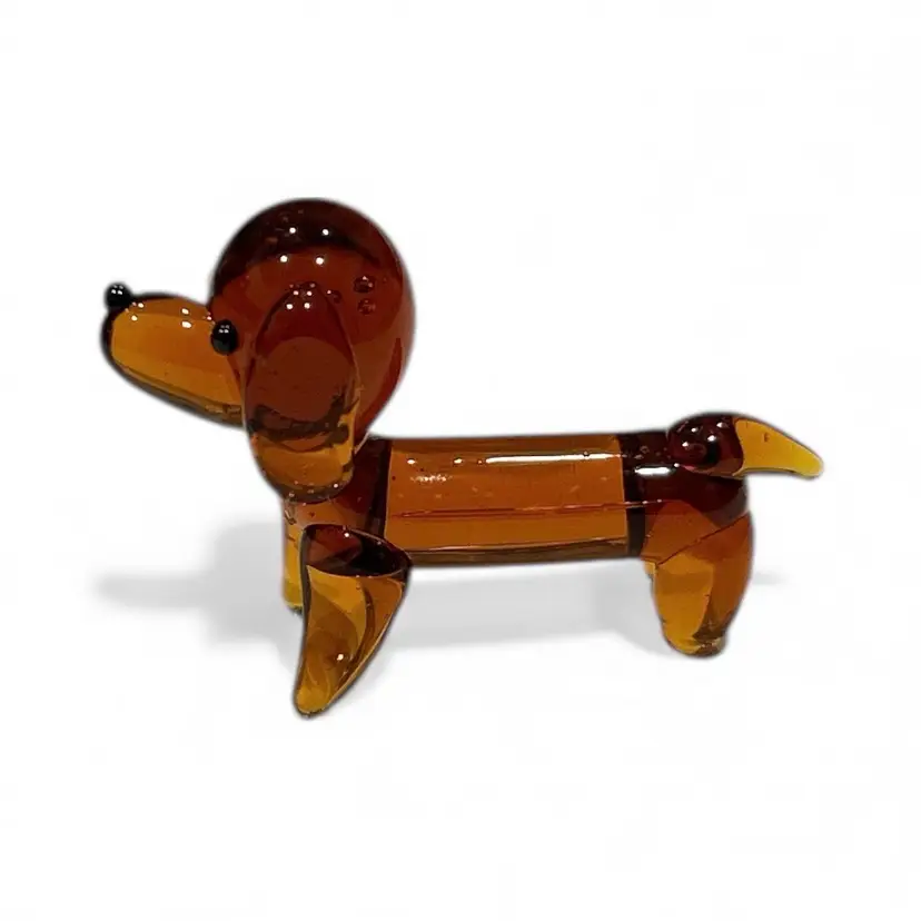 Mini Handblown Art Glass Dachshund
