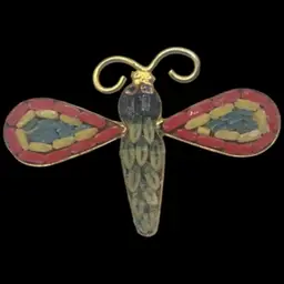 Micro Mosaic Bug Brooch 1.5”