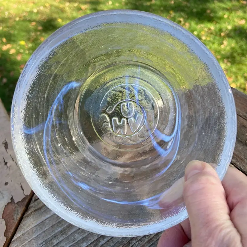 Kosta Boda, Handblown, Snake-themed, From The ‘Mine’ Collection, Blue Swirl Decorative Bowl. From Ulrica Hydman Vallien, Marked UHV Within A Snake. Made In Sweden.