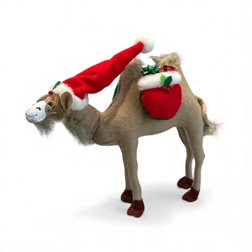Annalee Plush Felt Christmas Camel Carrying Gift Plush Figurine