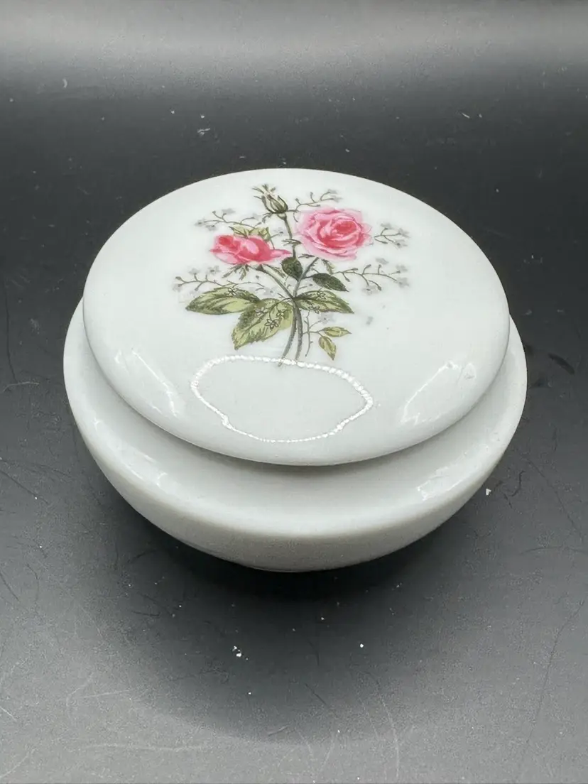 Lefton Rose Trinket Box