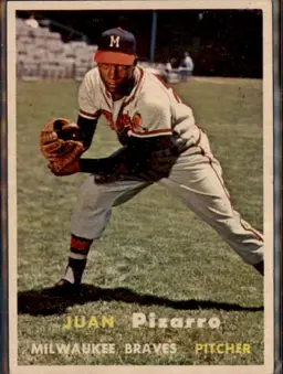 1957 Topps #383 Juan Pizarro - (pk1) - Milwaukee Braves