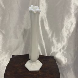 Milk Glass Swung Vase