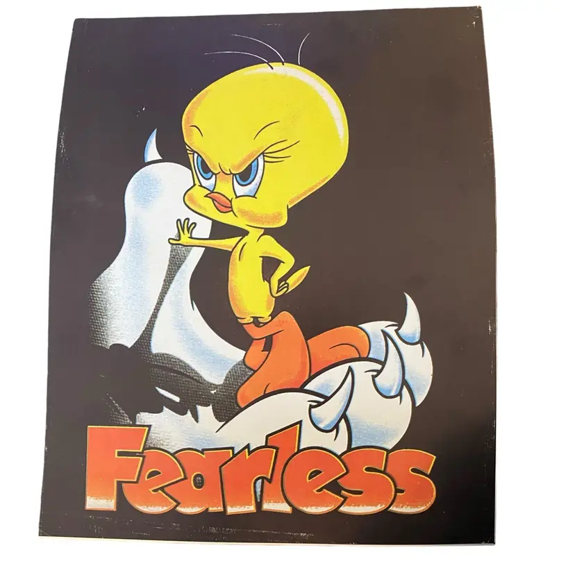 RARE Looney Tunes Tweety Fearless Carnival Prize Wall Hanging