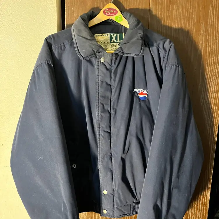 Vintage Pepsi Work Jacket Weargaurd Men's XL Navy Blue Insulated Cold Weather