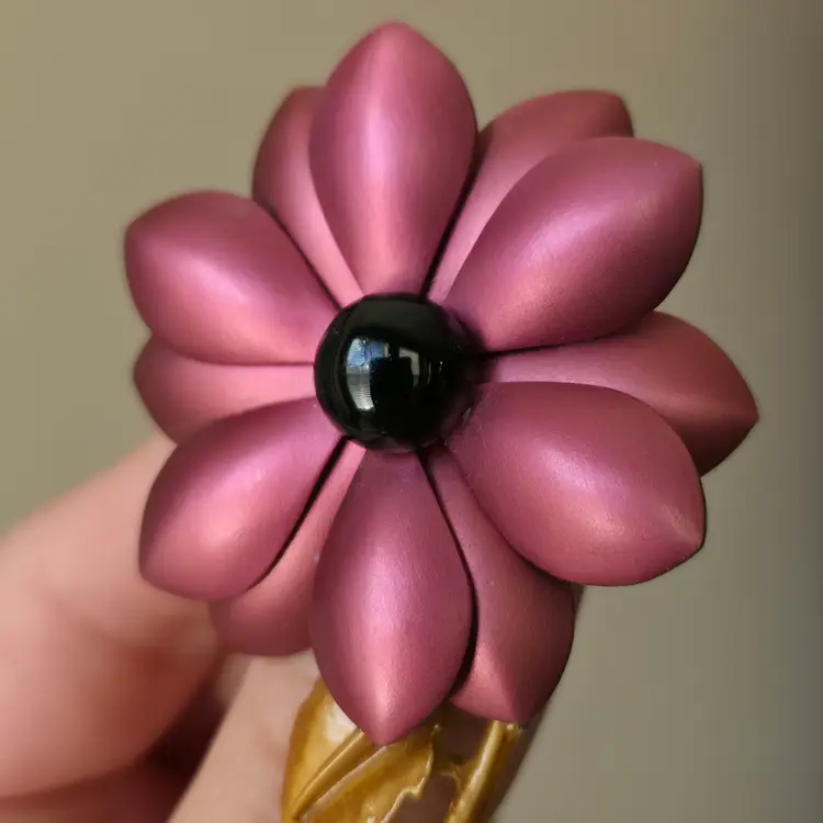 Vintage Enamel Flower Brooch