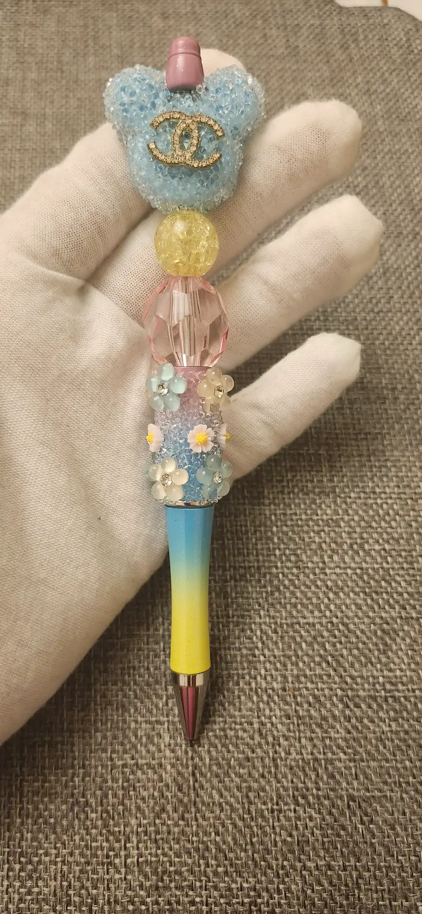Handmade beaded pen.