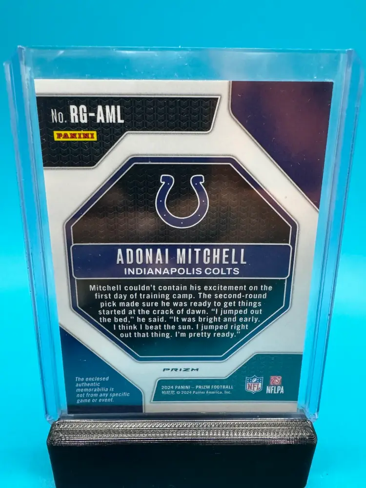 Adonai Mitchell Prizm Rookie Gear Neon Green Pulsar RC Indianapolis Colts