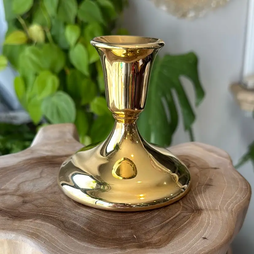 24KT Electroplated 4” Candlestick