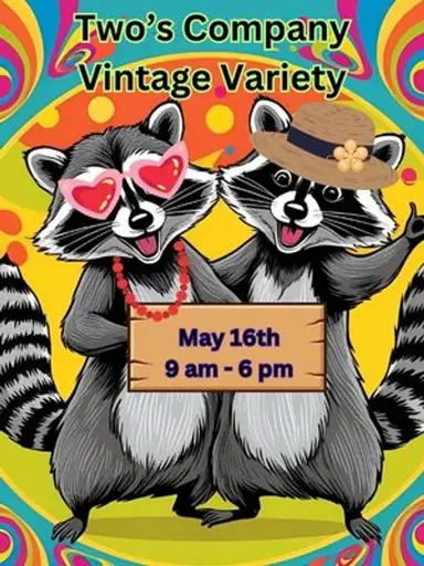 Two's company vintage variety co- host train with vinesvintage and vintiquity theme: vessels and trinkets o' my