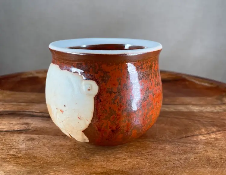 Ceramic Pig Mustard Condiment Honey Trinket Jar - No Lid